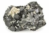 Quartz Crystals on Lustrous Sphalerite (Marmatite) - Peru #238957-1